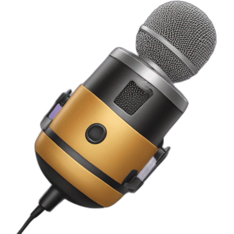 microphone with pop protection emoji