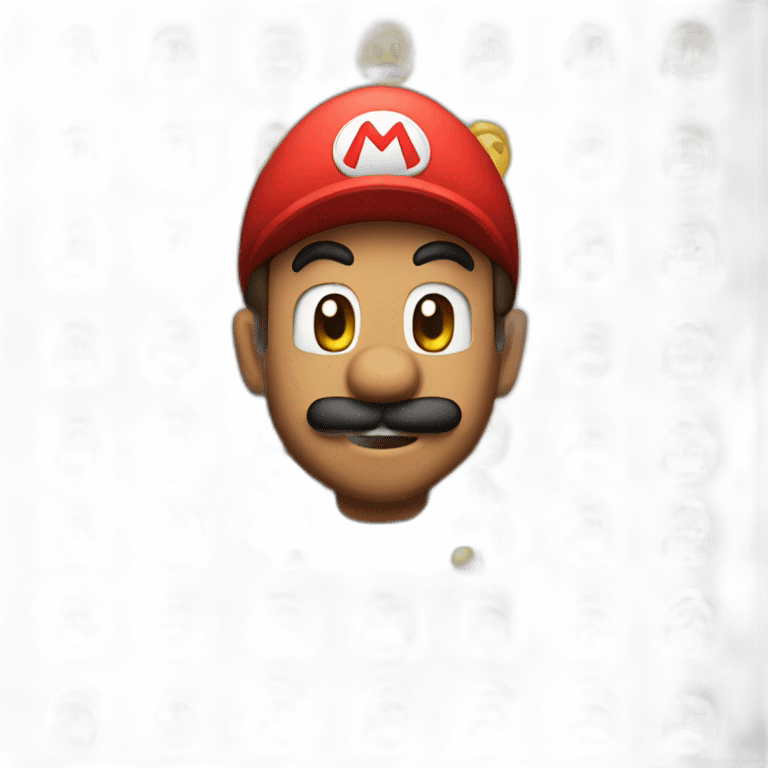 Man dressed up a Mario emoji