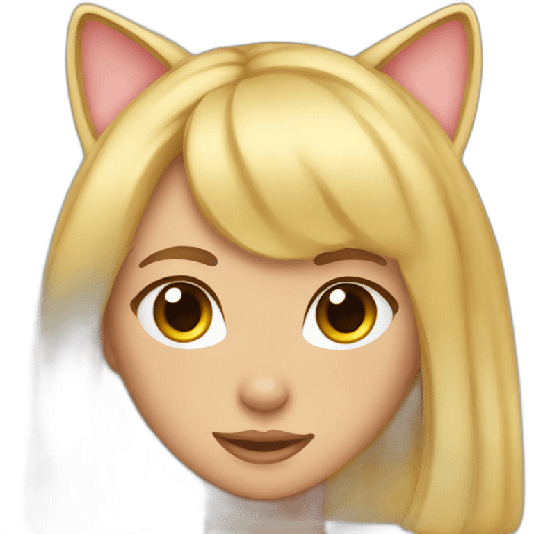 sexy blonde cat ears emoji