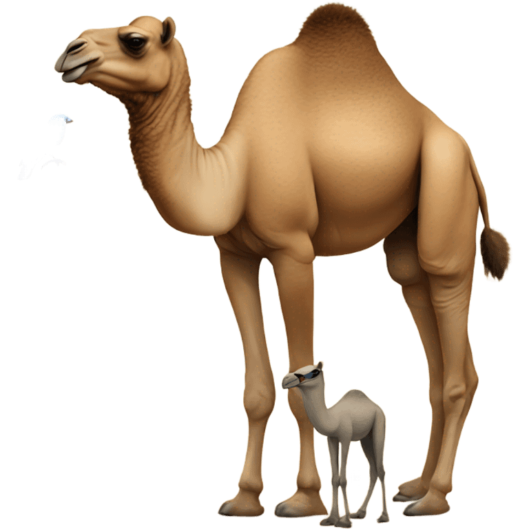 Camel eating a bird emoji