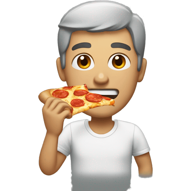 Man eat pizza emoji