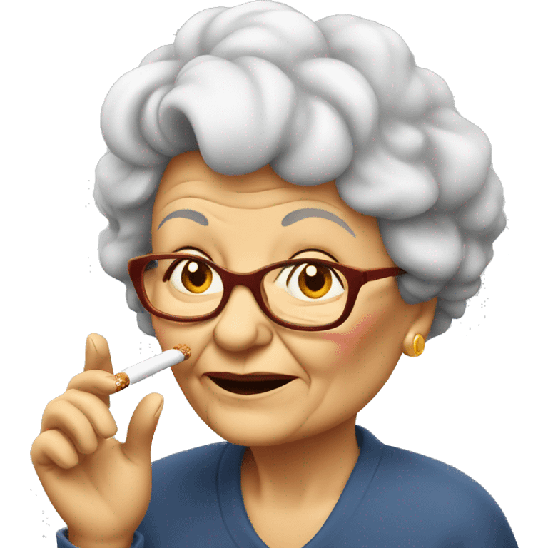 Grandma smoking emoji