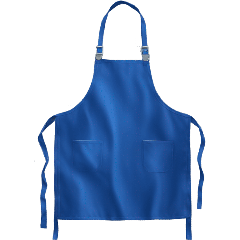 Realistic isolated cobalt blue kitchen apron. emoji