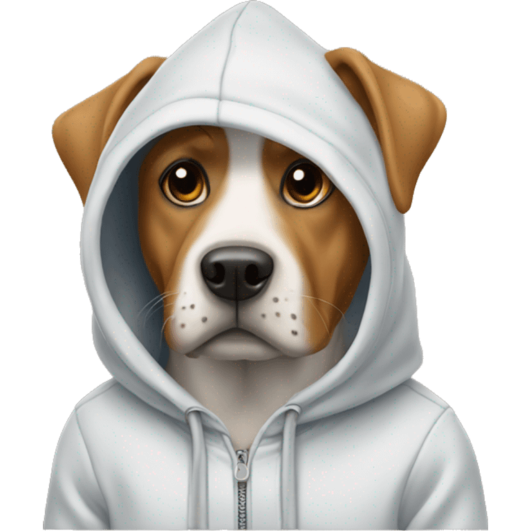 Dog wear a hoodie emoji