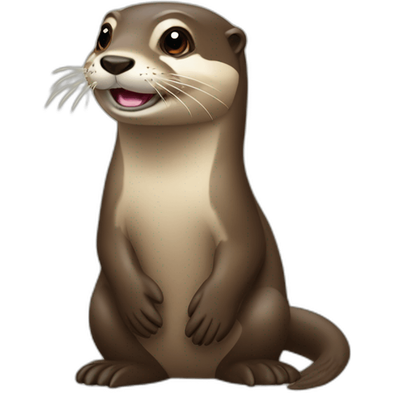 Loutre sur tortu emoji