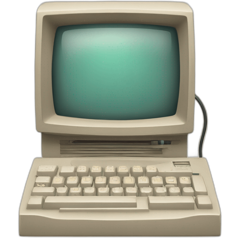 retro computer writing "Oldschool" emoji