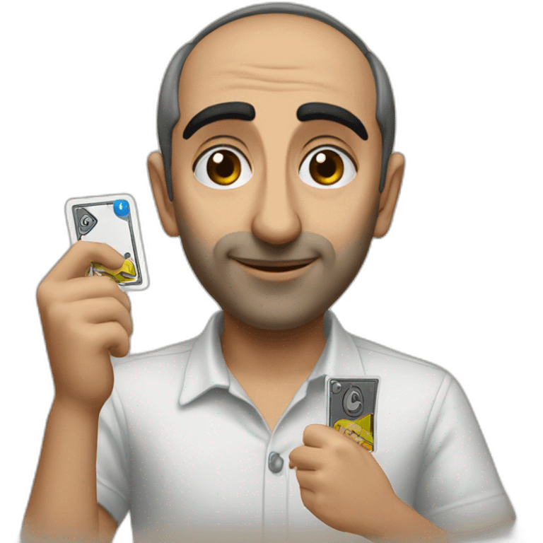 Zemmour with a uno card emoji