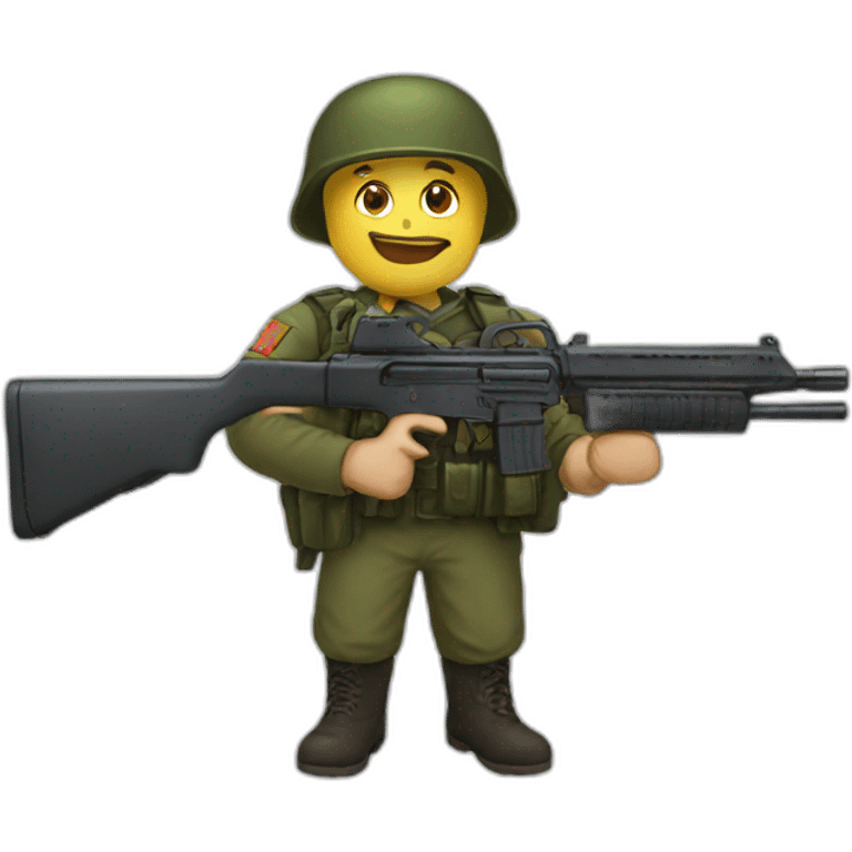 unit Ukrainian with gun emoji