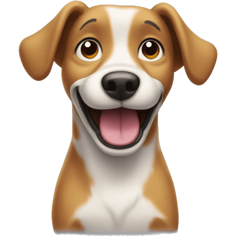 Happy cartoon dog emoji