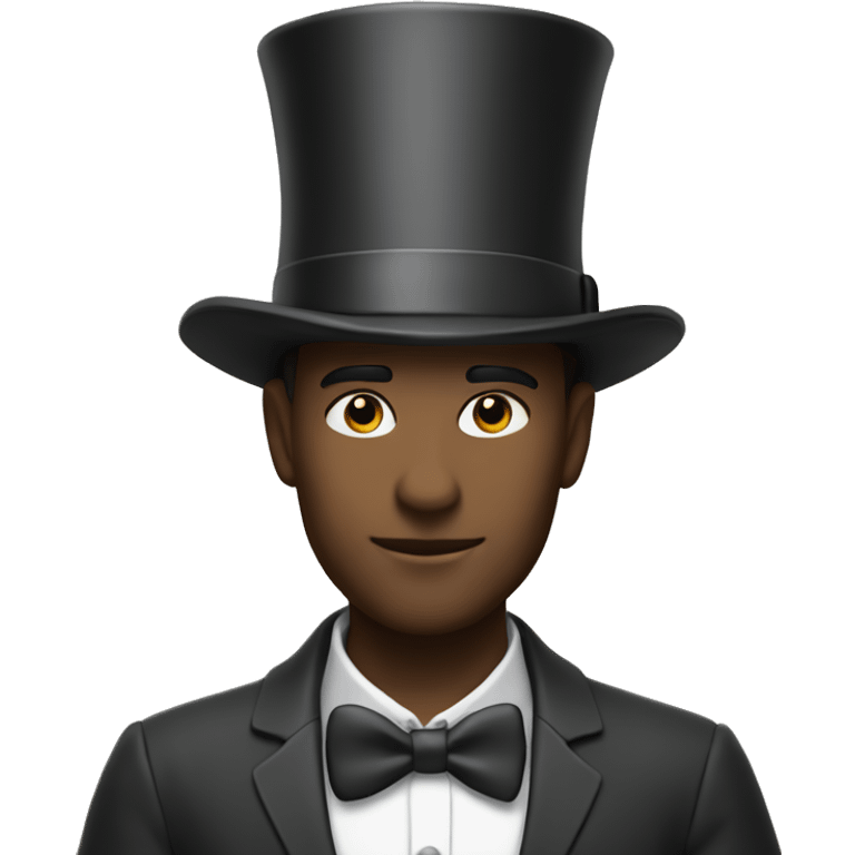 Hunter wearing a top hat￼ emoji