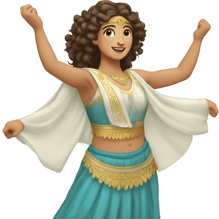 strong greek traditional folk dancer happy emoji