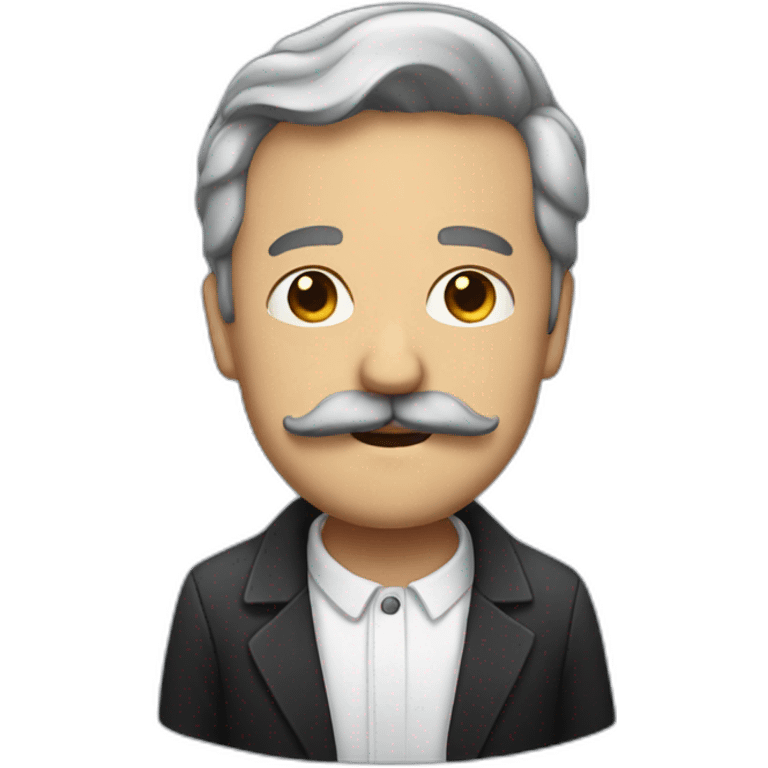 Herman with a moustache emoji