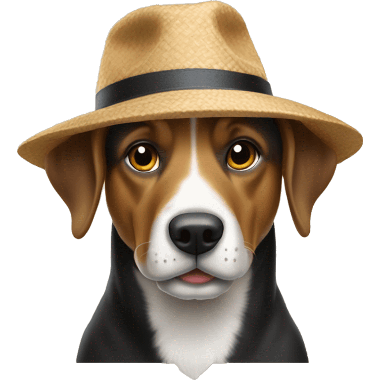 Un chien qui a un chapeau de la Belgique  emoji