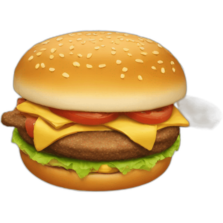 Dog on a burger emoji