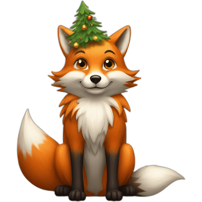 fox-sapin-noel emoji