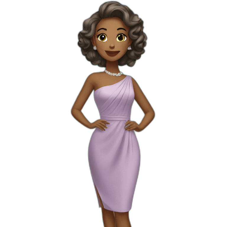 beautiful woman in a cocktail dress emoji