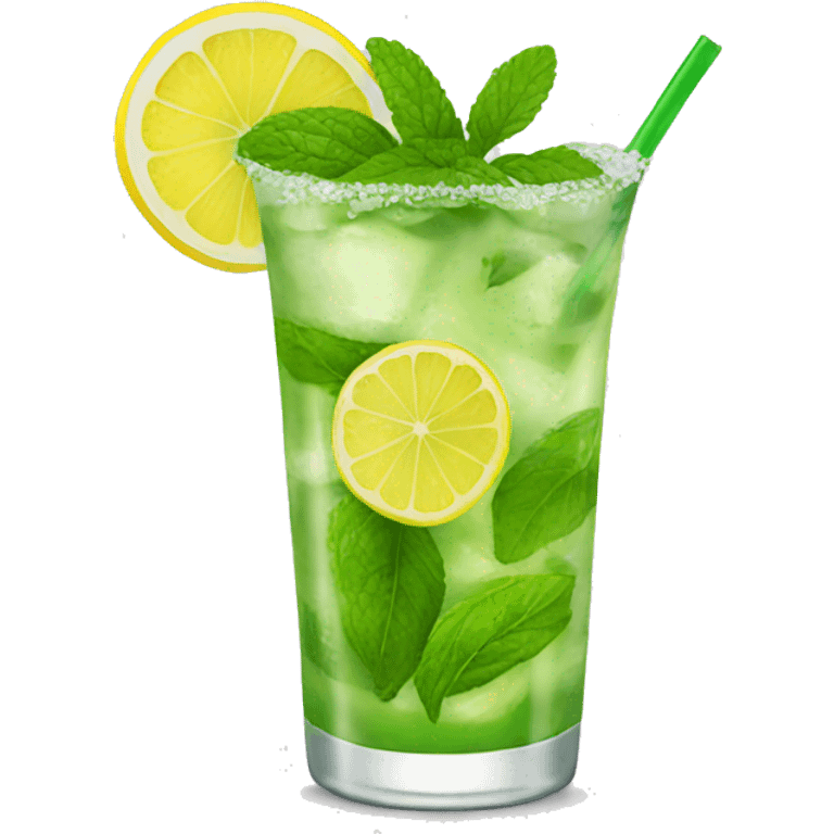 mojito with lemon emoji