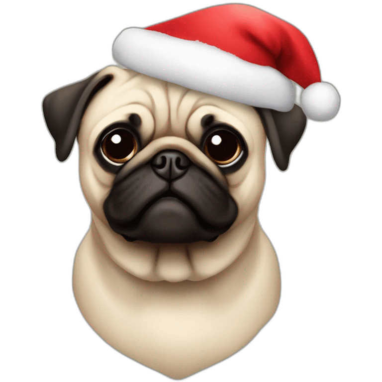 Pug navideño emoji