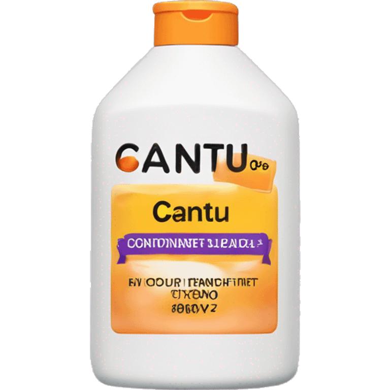 bottle of hair conditioner with a label that says cantu emoji