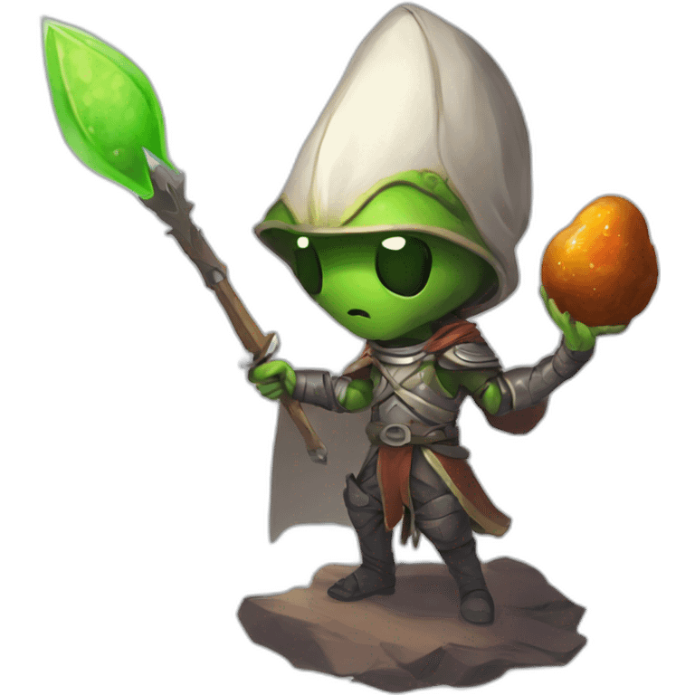 let him cook alien emoji scifi roguelike rpg style inspired by slay the spire digital art emoji