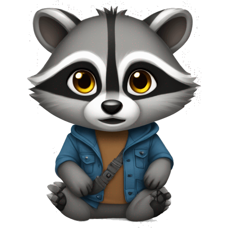 young adult raccoon emoji