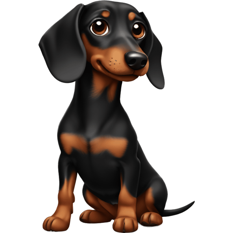 black and brown dachshund  emoji