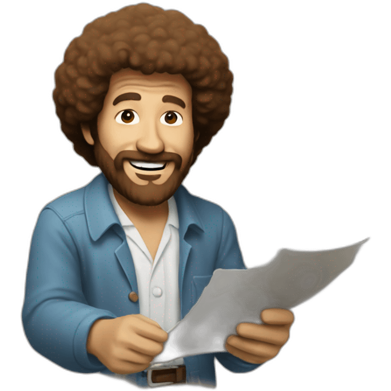 bob ross painting emoji