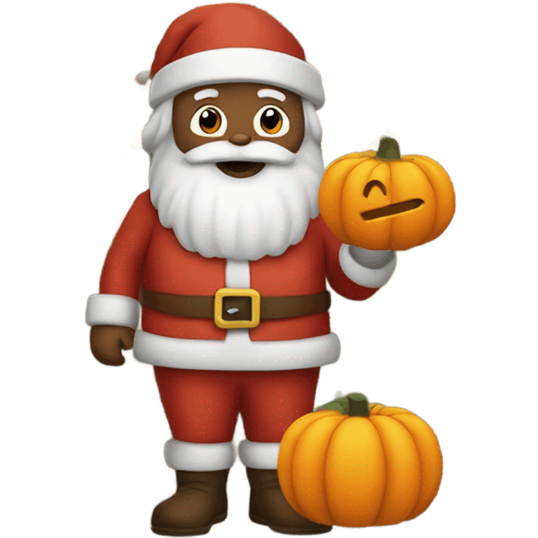 Santa with a pumpkin  emoji