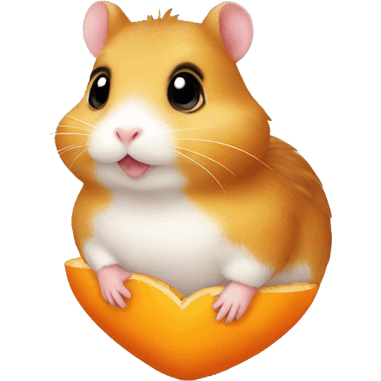 Hamster duck orange heart emoji