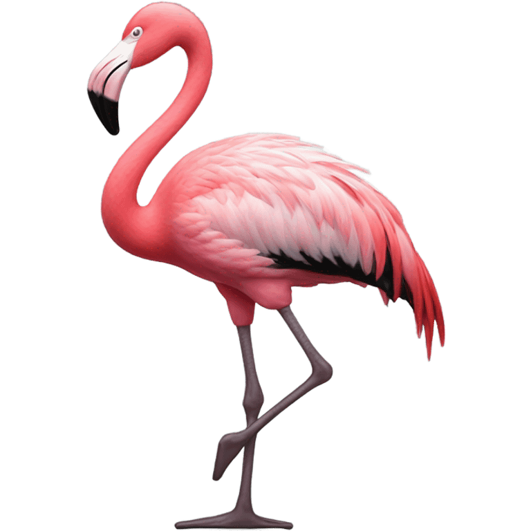 Flamingo dancing with tap-dancing shoes emoji