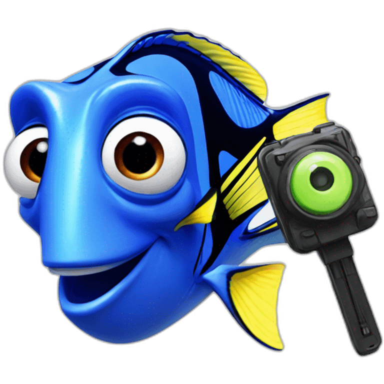 finding dory holding controller emoji