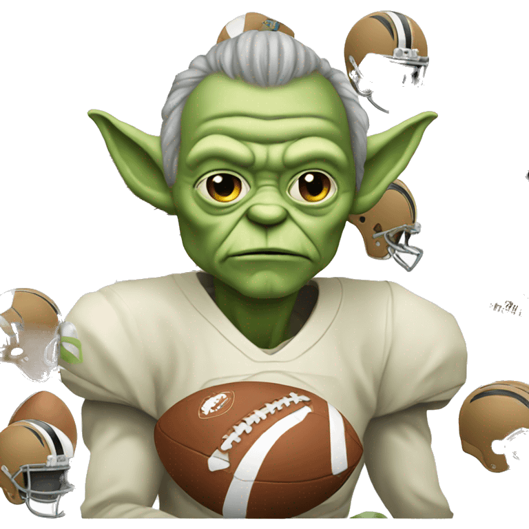 football playing yoda emoji