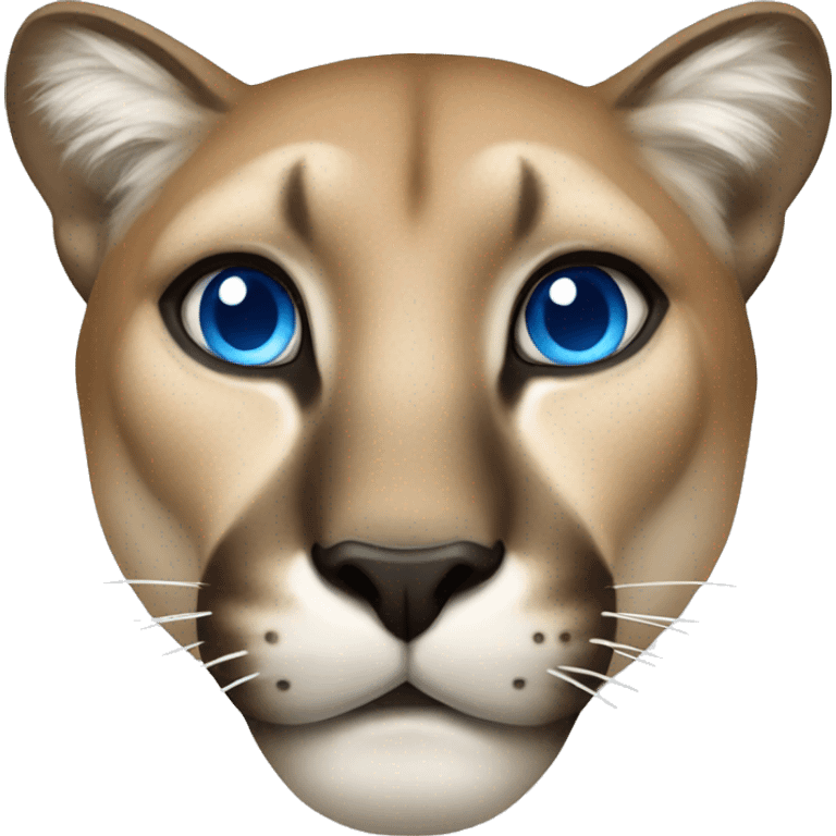 Cougar with blue eyes emoji