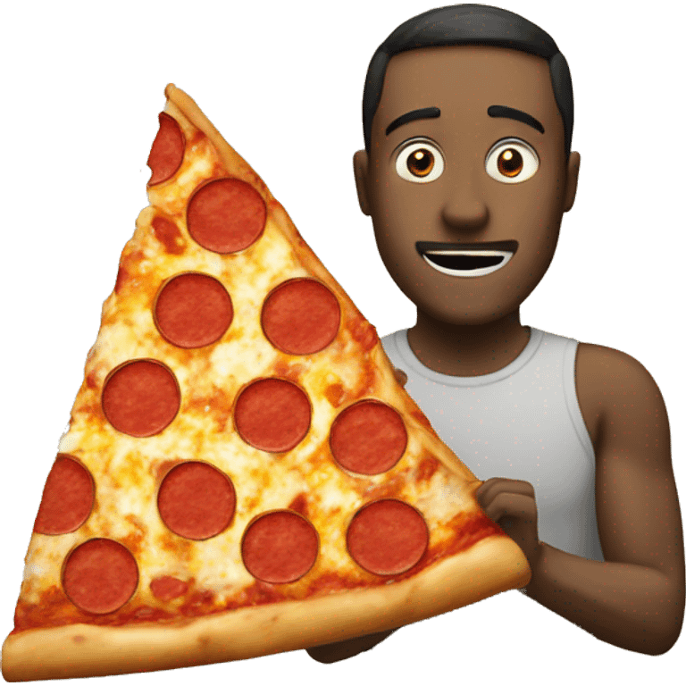 Pizza eats man emoji