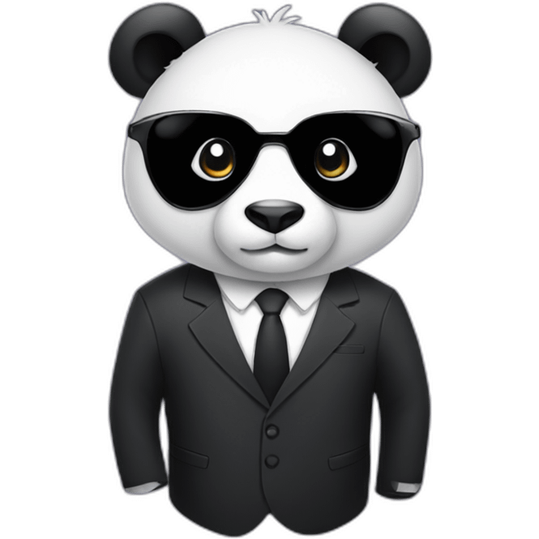 Panda wearing suit emoji