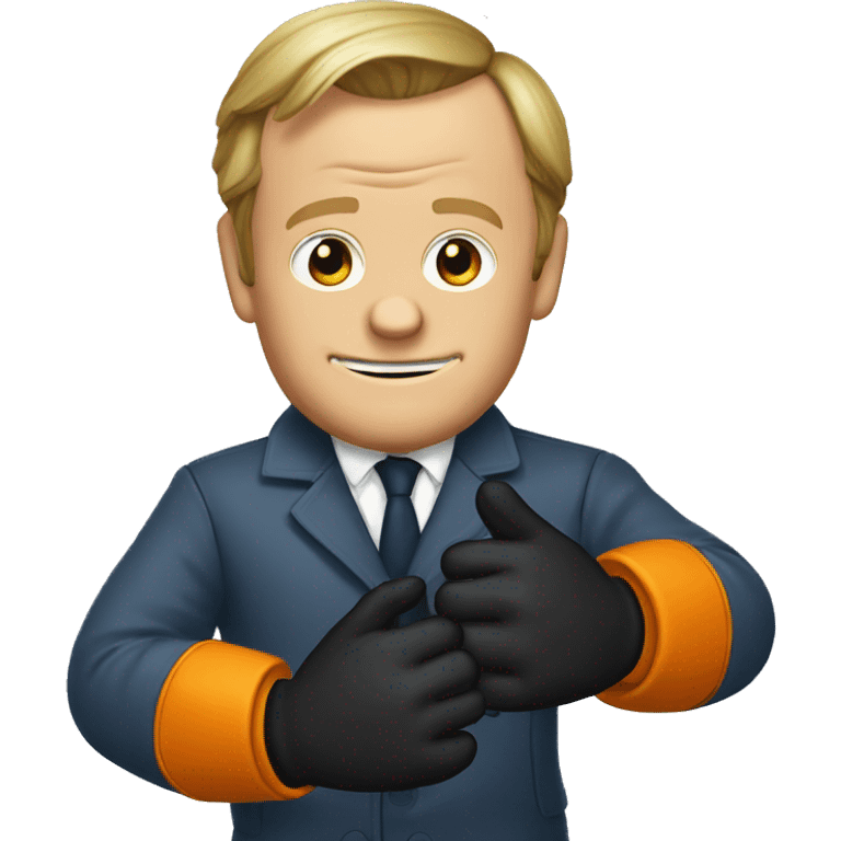 donald tusk wearing gloves emoji