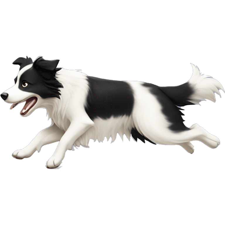 Border collie jumping over anvil emoji