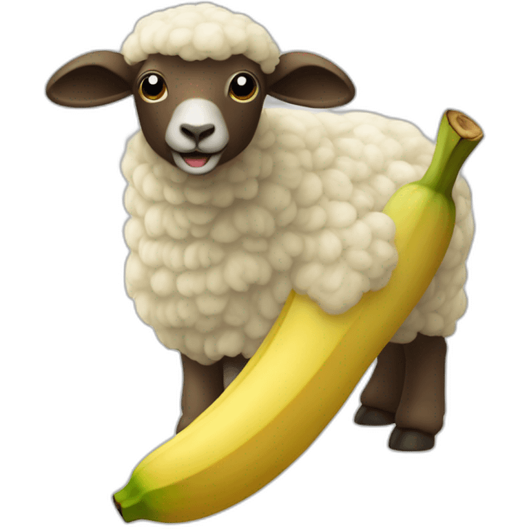 Mouton sur une banane emoji