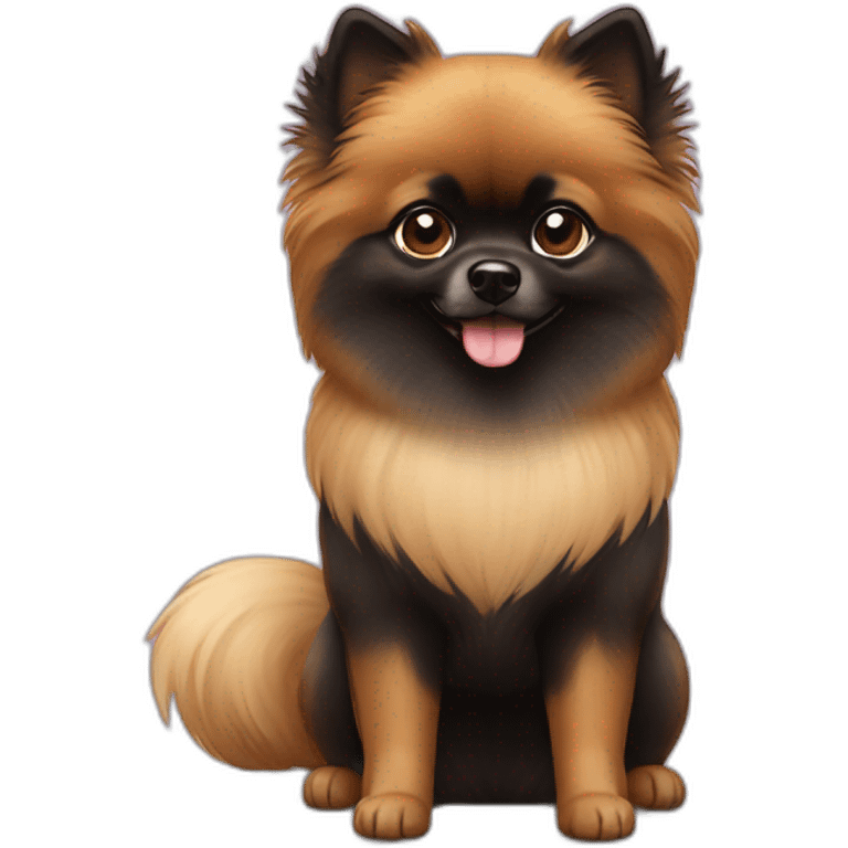 black and tan pomeranian emoji