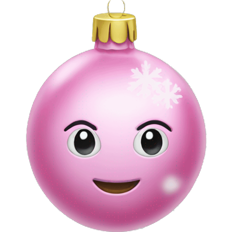 Pink Christmas Ornament  emoji