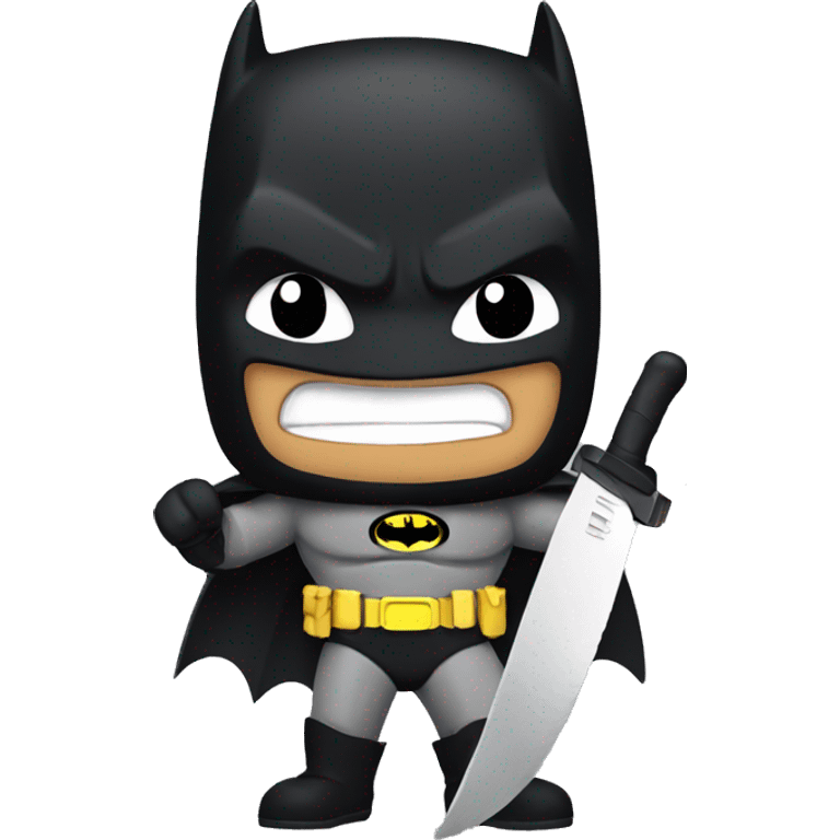 Batman with a knife emoji