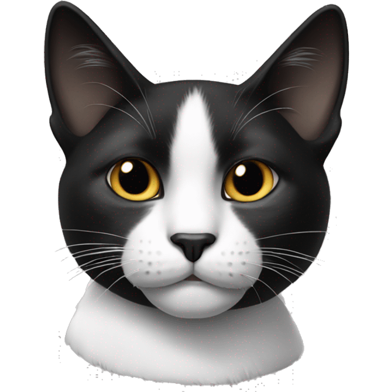 Black-white cat emoji