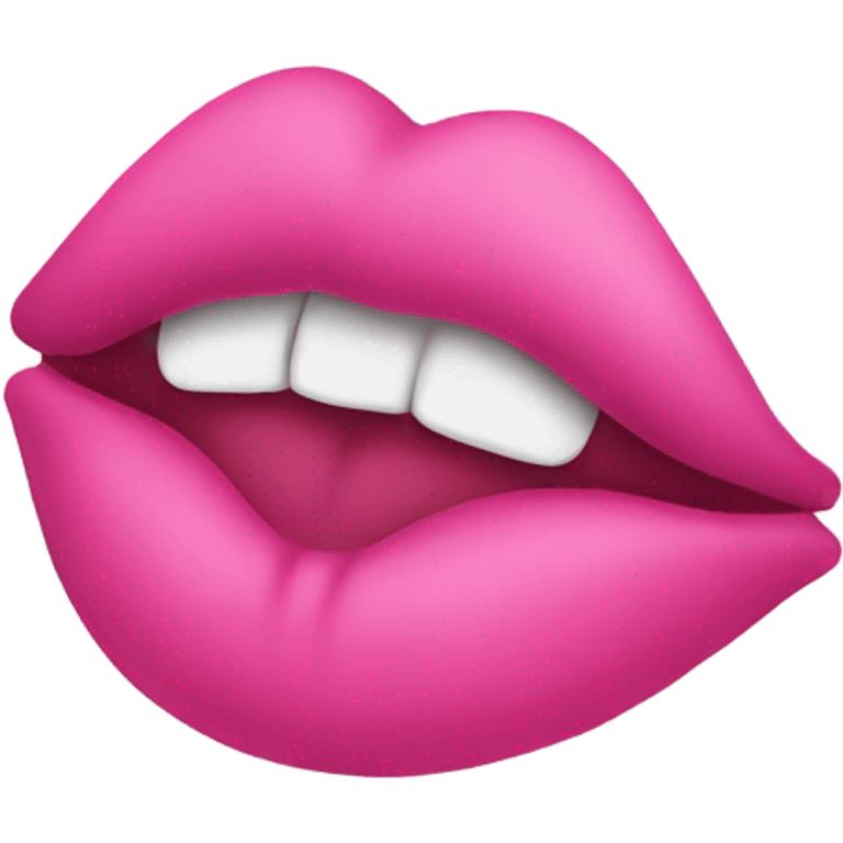 Pink kiss emoji