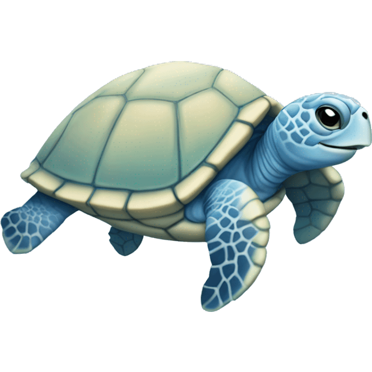 pastel blue Sea turtle  emoji