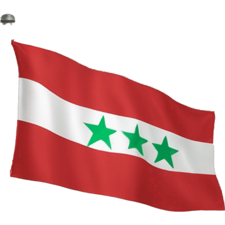 Flag of coastal Latakia in Syria  emoji