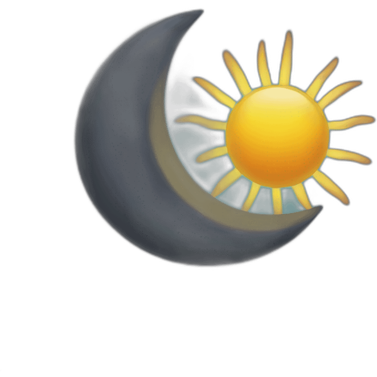 Sun moon emoji