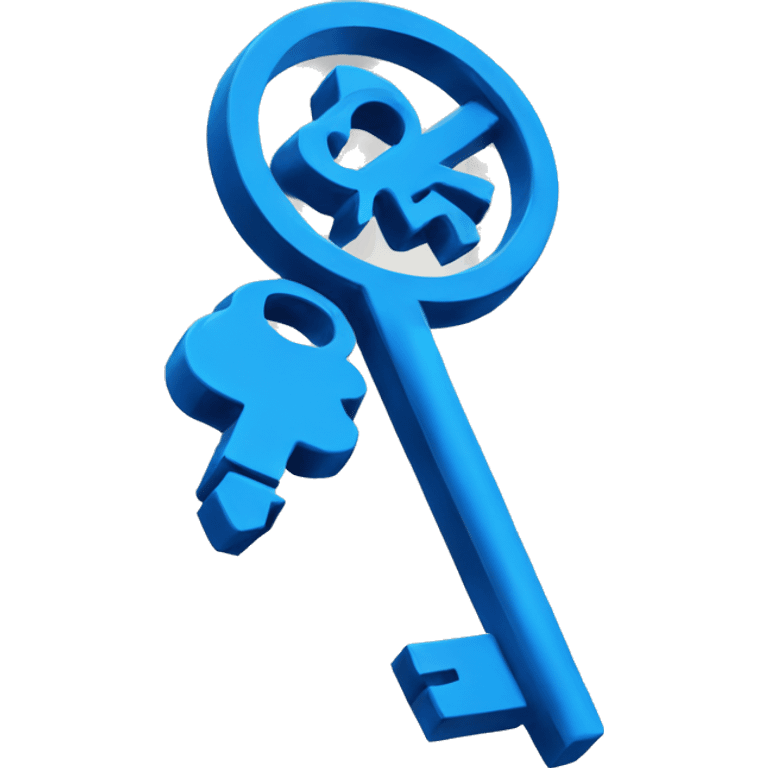 Blue key emoji