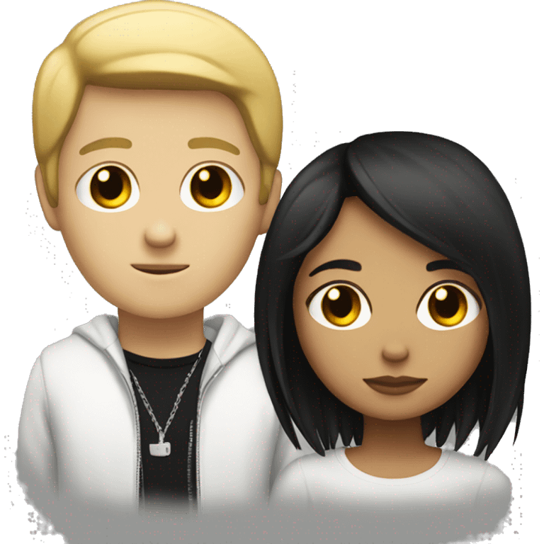 a emo couple of a white kid and latina girl emoji