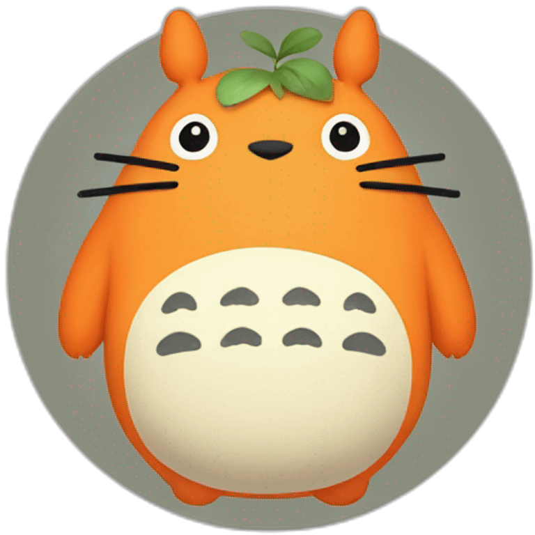 totoro in orange circle emoji