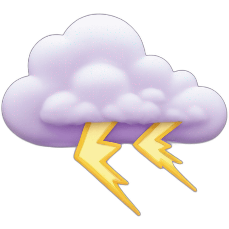 cloud, lightning, purple, the word Static emoji